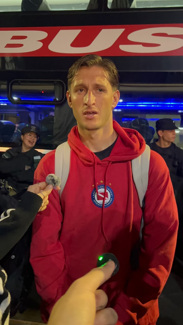Matías Giménez en zona mixta
